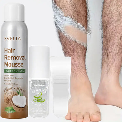 Hair Removal Mousse Kit for Legs, Arms & Underarms