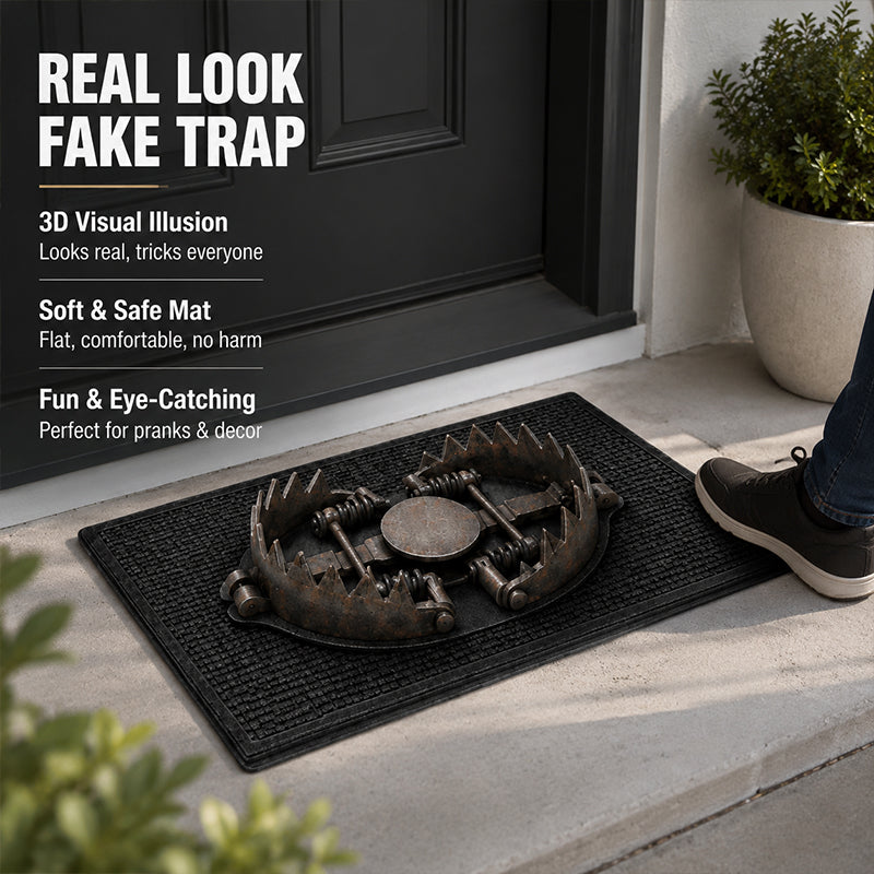 🎃 3D Trap Illusion Door Mat – Funny Halloween Prank Entrance Rug