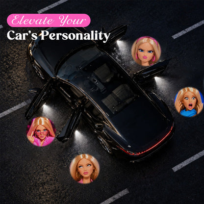 💗 Pink Car Door Welcome Projection Light – Cute Patterned Ground Glow for a Personalized Entrance ✨
