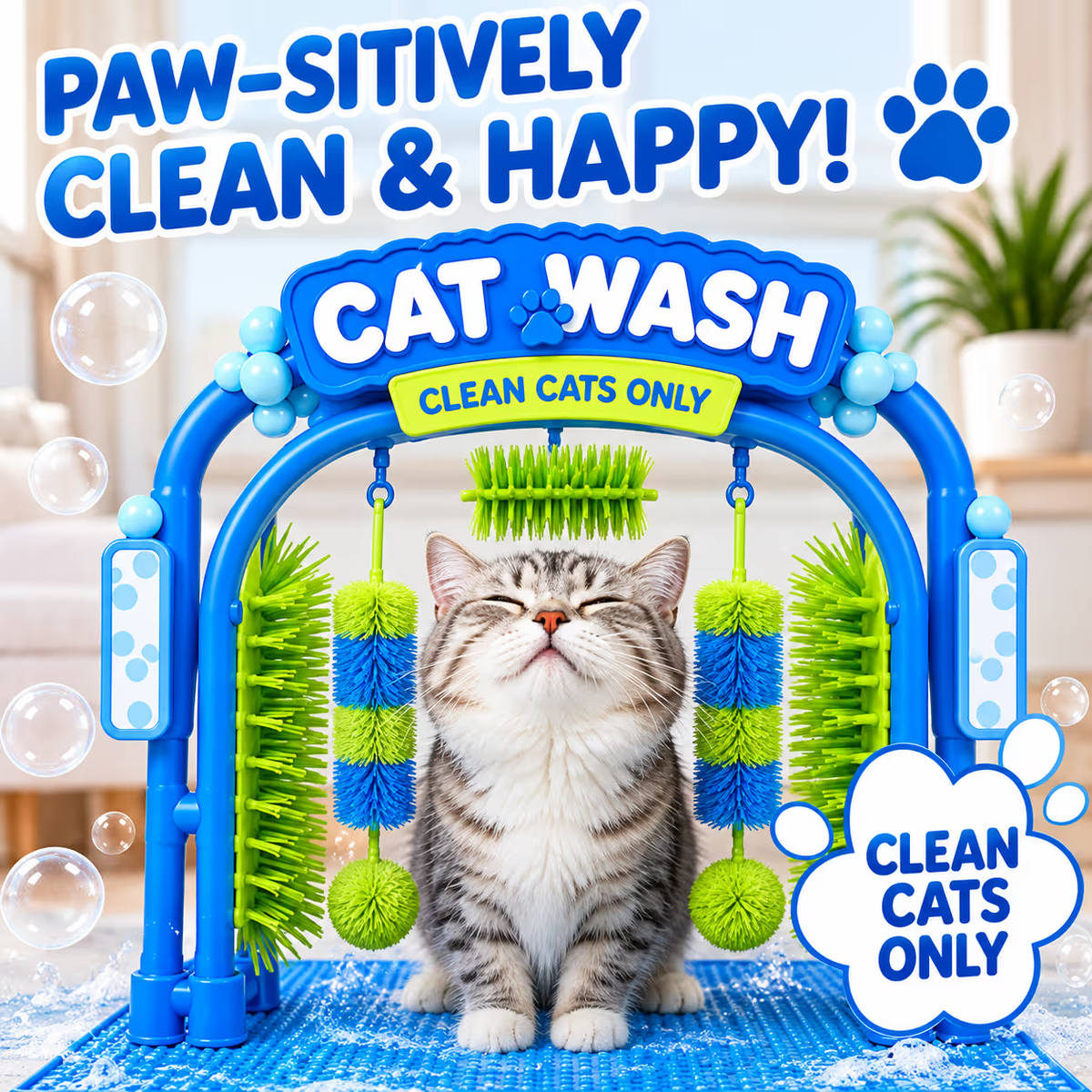 🐾 360° Cat Self-Grooming Station – The Fun Way to Brush & Massage Your Cat