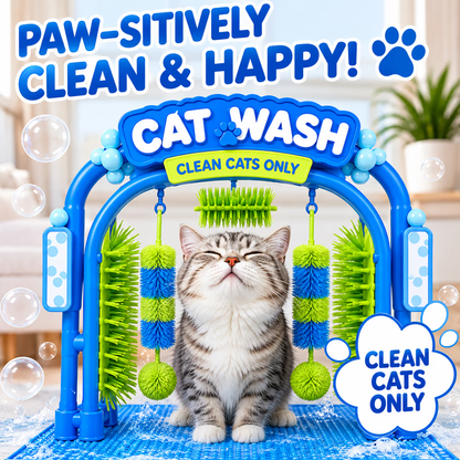 🐾 360° Cat Self-Grooming Station – The Fun Way to Brush & Massage Your Cat