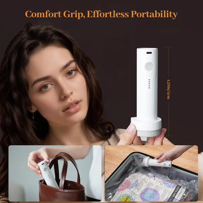 [2026 Upgraded] Cordless Travel Vacuum Bag Set Vacuum Bags for Travel with Rechargeable air Pump