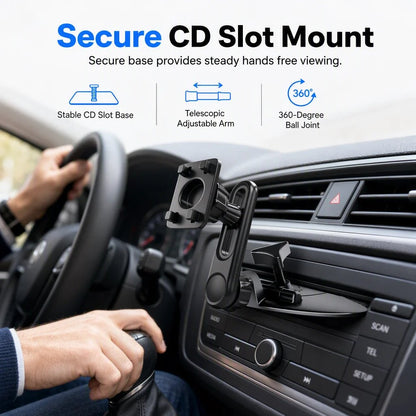 🔥HOT SALE🔥Car CD Slot and Air Vent Adjustable Gravity Phone Mount Holder Bracket Accessory