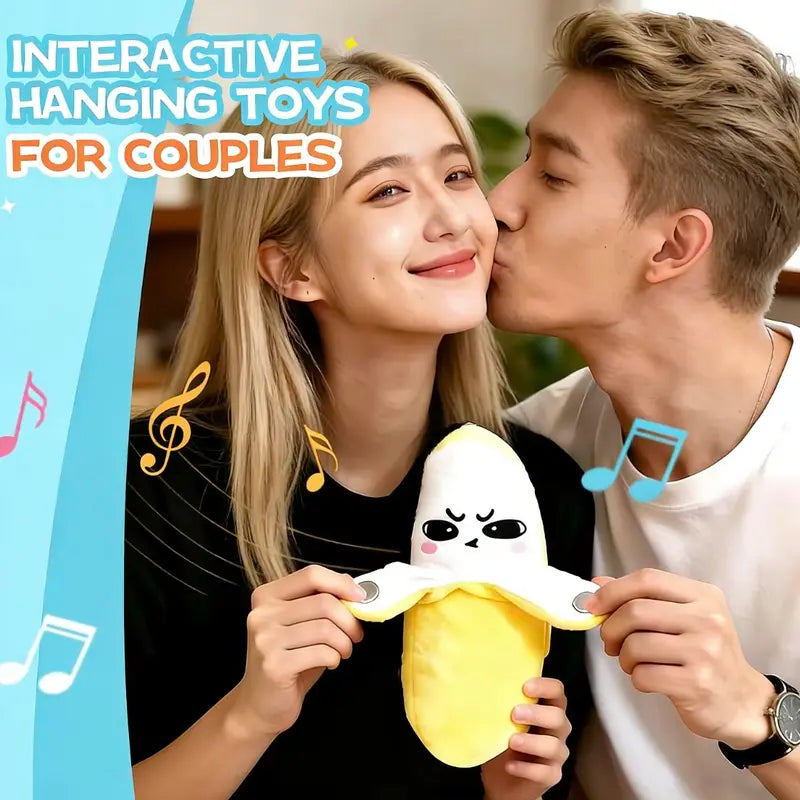 Banana Plush Toy-USB Rechargeable Electric Motion Sensor Music Interactive Toy