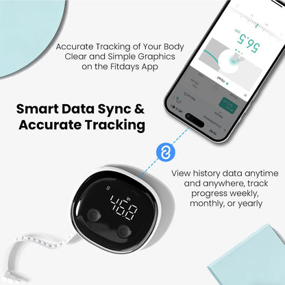 Smart Bluetooth-Enabled Digital Measuring Tape for Body Measurements (Waist, Chest, Thighs, etc.) – Rechargeable, with One-Touch Retraction