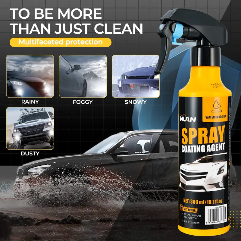 300ml Large Capacity Nano Car Coating Spray, Professional Spray Coating with Superior Water Beading & UV Defense