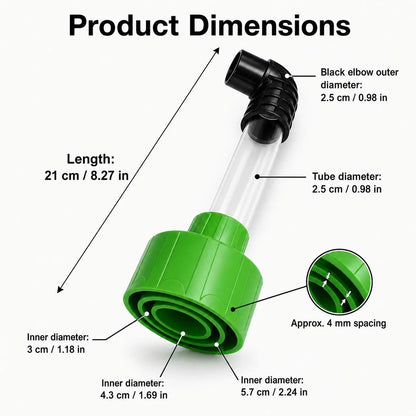 Universal AC Drain Line Cleaner Adapter, Wet/Dry Vacuum Attachment for HVAC Condensate Drain Pipes, Clear-View PVC Unclogger Tool for Fast Evacuation and Clog Removal
