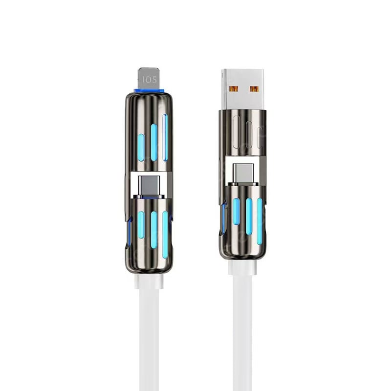🎉 Buy 1 Get 1 Free! 6.6FT 4-in-1 Fast Charging USB Cable (USB-A/Type-C/Lightning) Aluminum