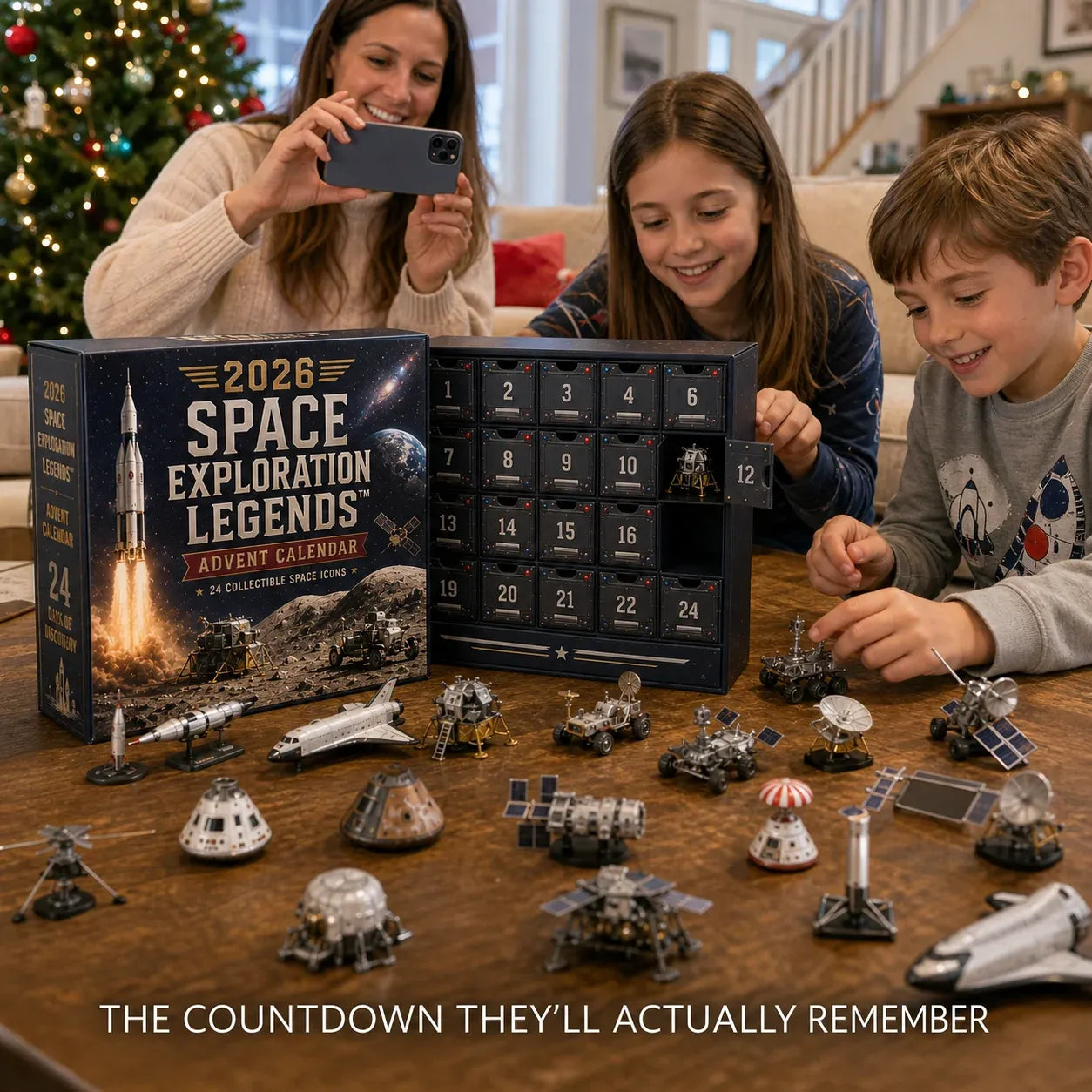2026 Space Exploration Legends Advent Calendar – 24 Days of Space Missions, 24 Collectible Surprises - 2D flat solid acrylic model