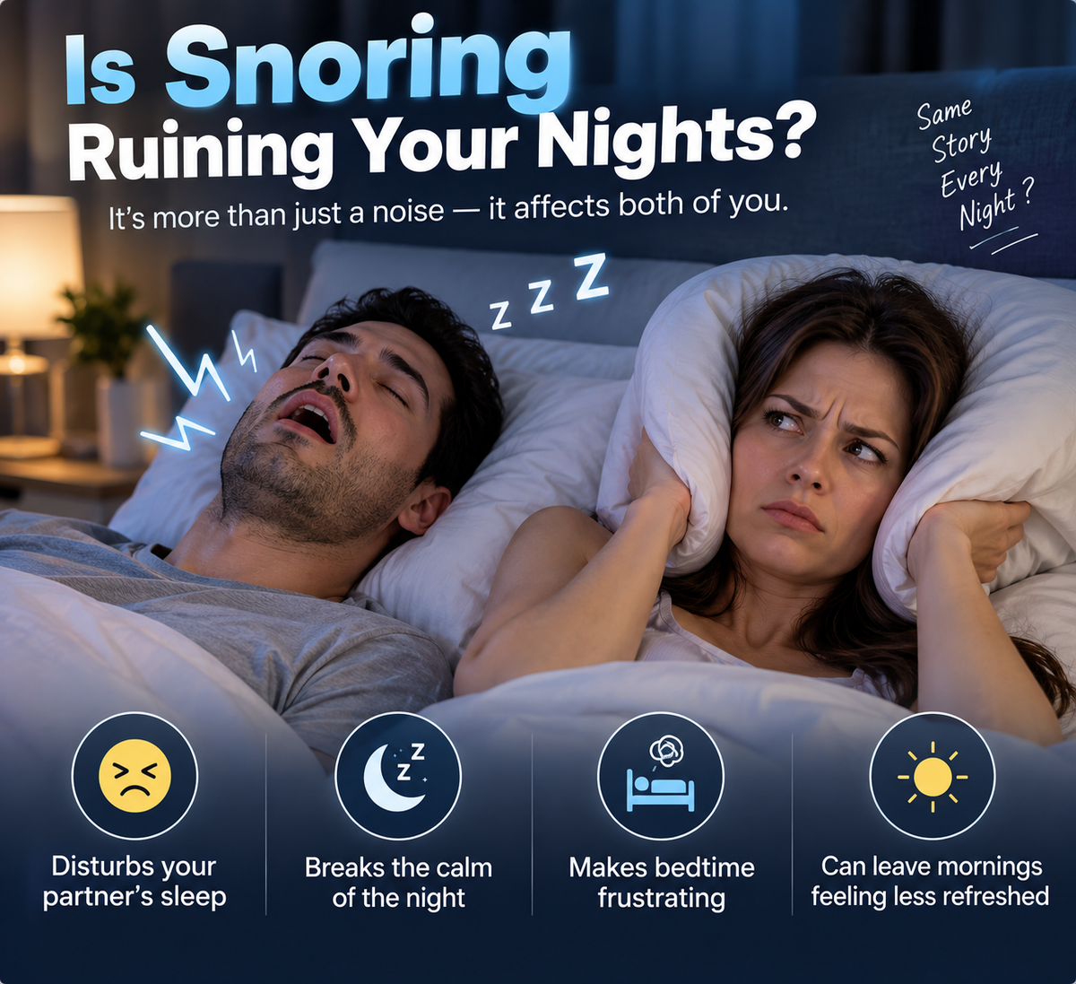 SnoreLess™ Neck Wearable – Simple Bedtime Snoring Support
