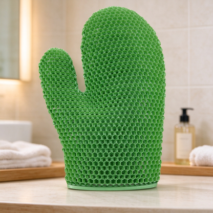 Honeycomb mesh shower scrub gloves