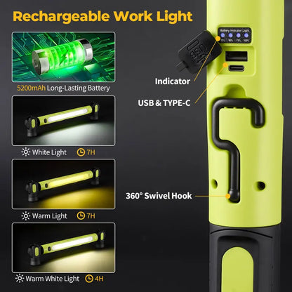 🚗💡Under Hood Work Light Bar, 3000LM LED Magnetic Light Bar
