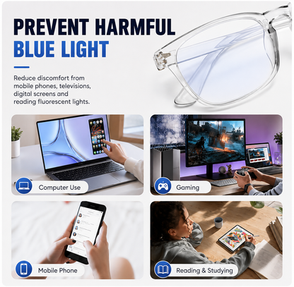 👓 Blue Light Blocking Glasses for Men & Women – Lightweight Everyday Screen Glasses