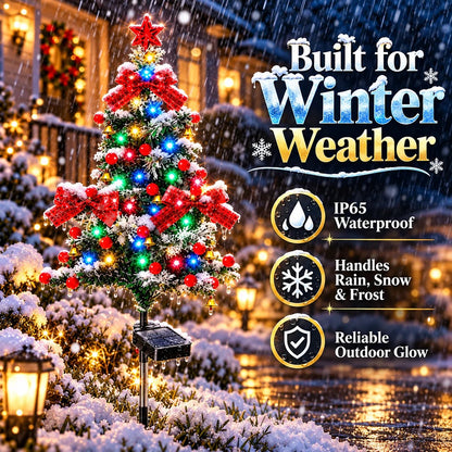🔥HOT SALE 50% OFF🌲 Solar Cedar Christmas Tree Lights| Festive Outdoor Holiday Decor