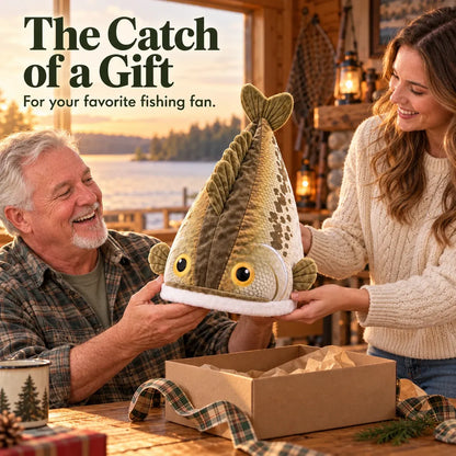 🐟🎣Funny Fish Head Hat—— The Hat That Turns Any Fishing Day Into the Group Photo