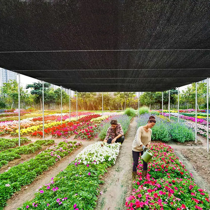 90% Blackout Cloth (Black) - 10 x 13ft UV-Resistant Shade Net