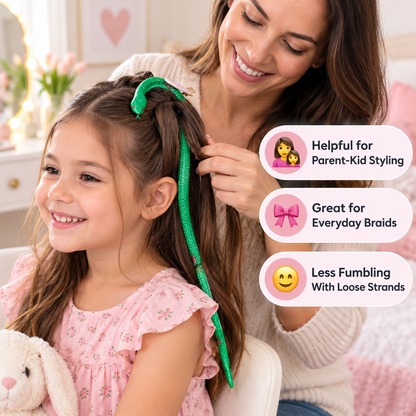 🐍 Flexible Snake Braid Styling Tool – Easy Hair Sectioning & Braiding Helper