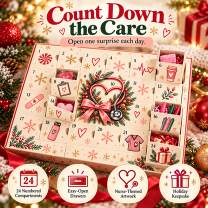 ❤️ 24-Day Advent Calendar – Heartfelt Holiday Countdown Gift for Nurses