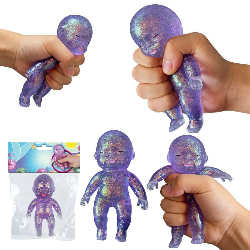 🔥 Viral Squishy Babies Glitter Squeeze Toy ✨