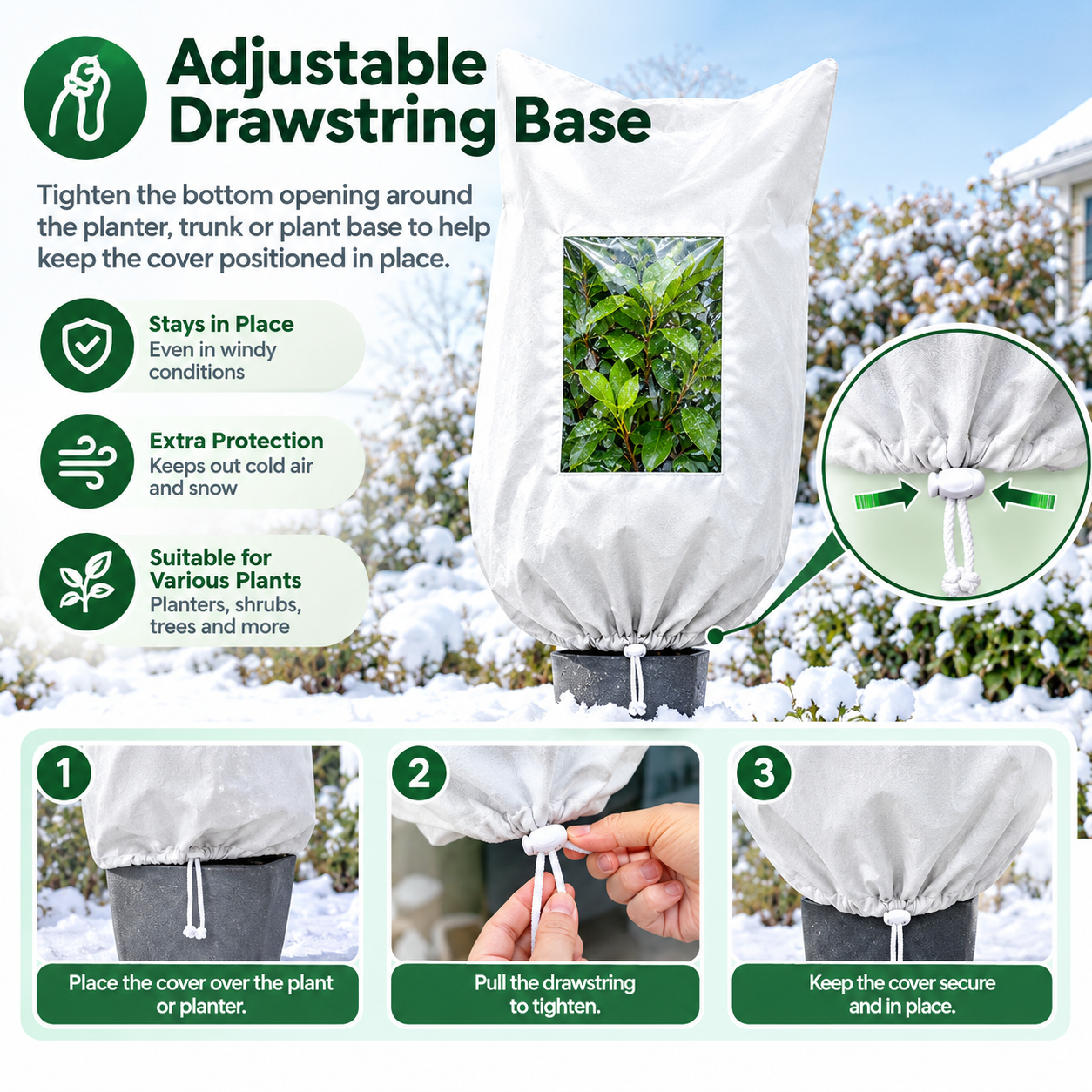 Plant Frost Protection Cover - Winter Frost Protection For Trees, Plants, And Shrubs