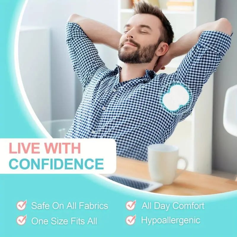 Invisible, Breathable, Disposable Underarm Sweat Pads — Daily Use, Fitness, Travel