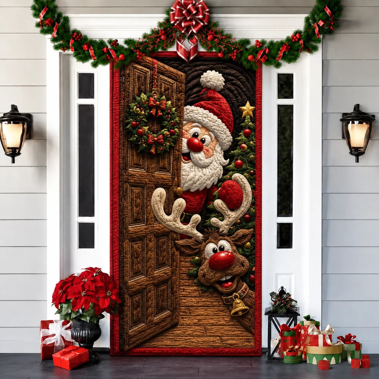 🎉🔥Last day with huge discounts!🌟2026 3D Christmas front door decoration