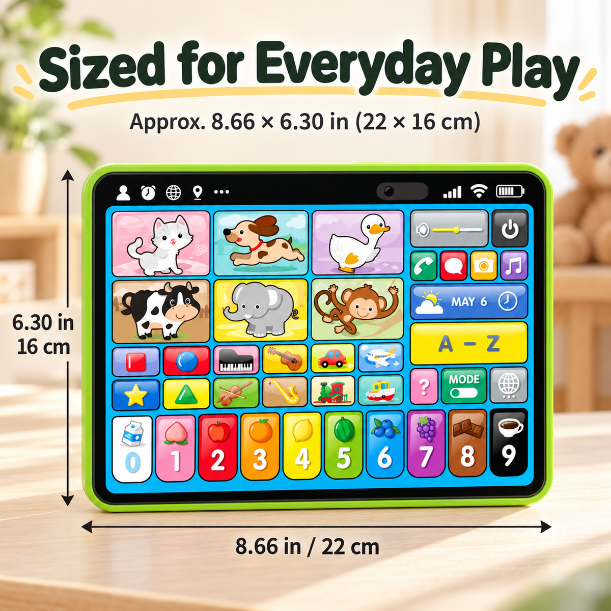 🎁 Trilingual Kids Learning Tablet Toy – English, Spanish & French with Music & Interactive Play– A Colorful Christmas Gift 🎁