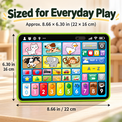 🎁 Trilingual Kids Learning Tablet Toy – English, Spanish & French with Music & Interactive Play– A Colorful Christmas Gift 🎁