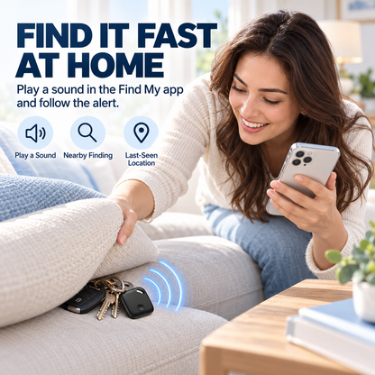 🔎 Find My-Compatible iTag Tracker – Smart Anti-Loss Tag for Keys, Wallets, Bags & Luggage