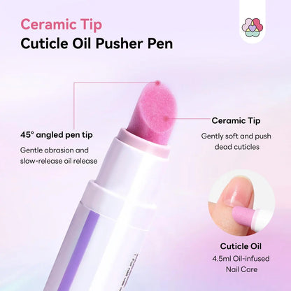 🔥Limited Time 49% OFF | Cuticle Remover Pen Set with Cuticle Oil, Portable Cuticle Softener for Home DIY & Professional Nail Salon Manicure
