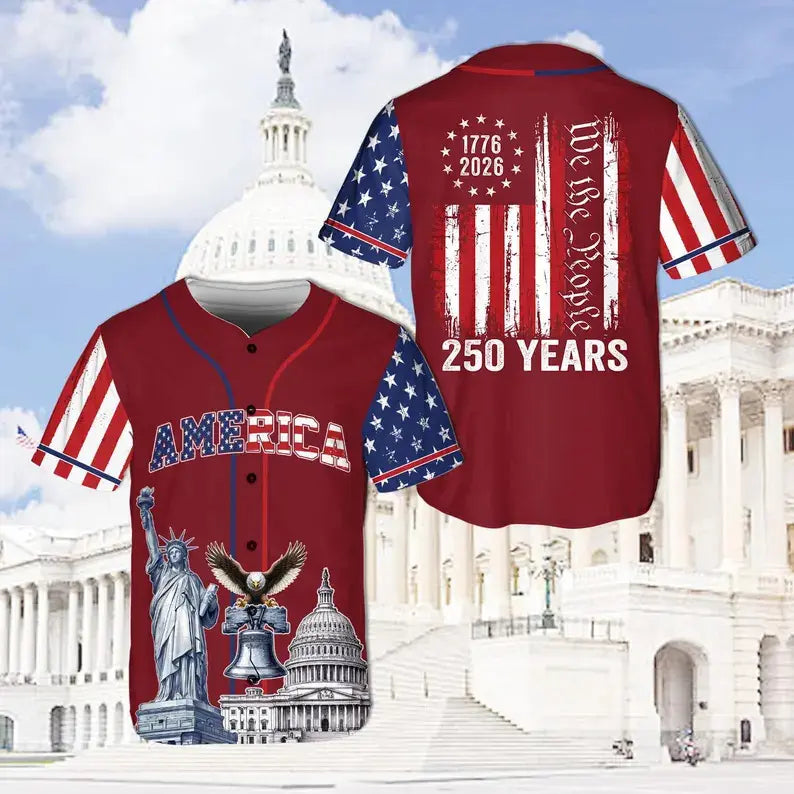 USA 250th Anniversary Baseball Jersey – Limited Patriotic Freedom Edition 🇺🇸