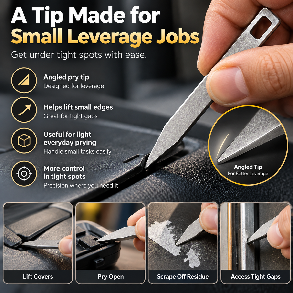 🔑 Pocket Pry Bar – Compact EDC Keychain Tool for Everyday Tasks