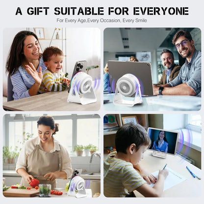 🔥 50% OFF 4-in-1 Wireless Induction Bluetooth Speaker ✨ Phone Stand + RGB Light