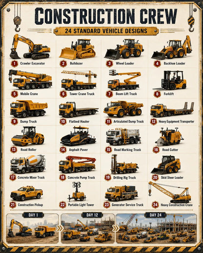 🚒 24-Day Vehicle Advent Calendar – Build A New Fleet Every Morning Before Christmas