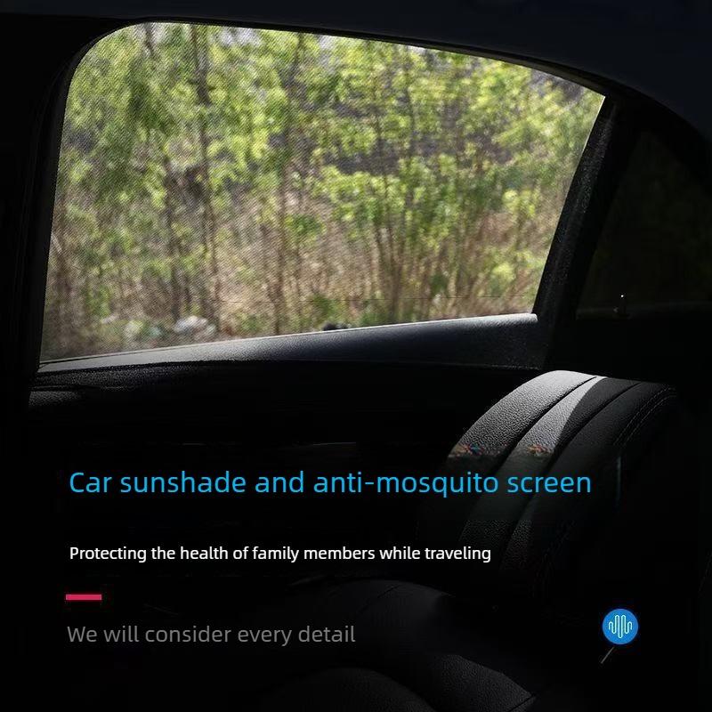 Car Window Shades - Highly Elastic Universal Car Side Window Cover, Breathable Mesh Camping Car Sun Shade for Reduce UV Rays, Car Screen Mosquito Net Privacy Protection
