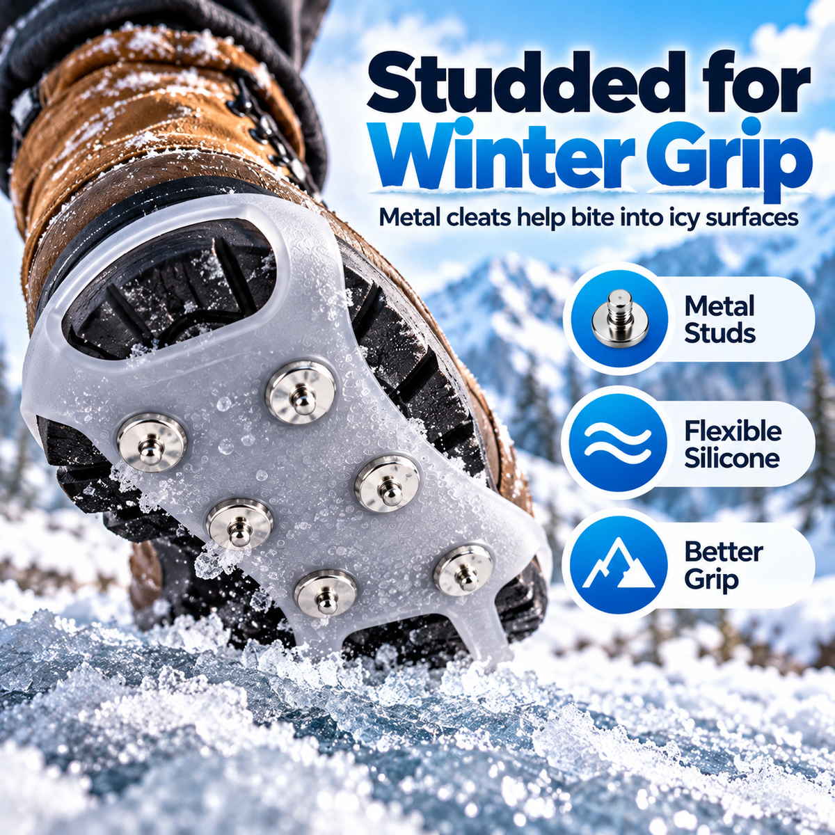 🧊👣 Anti-Slip Shoe Grips – Better Traction on Ice & Snow🍀