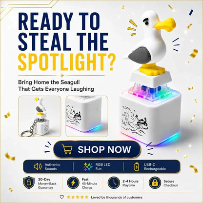 Button Keychain-Real Sound & LED Light