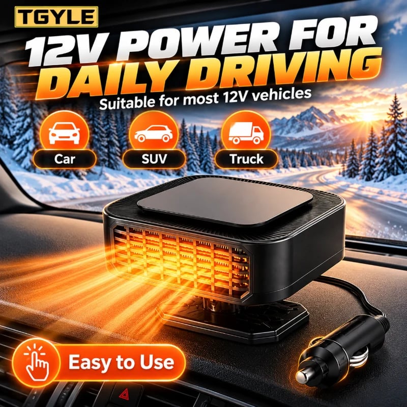 🔥HOT SALE🔥Portable Car Heater Defroster with 360-Degree Rotating Base