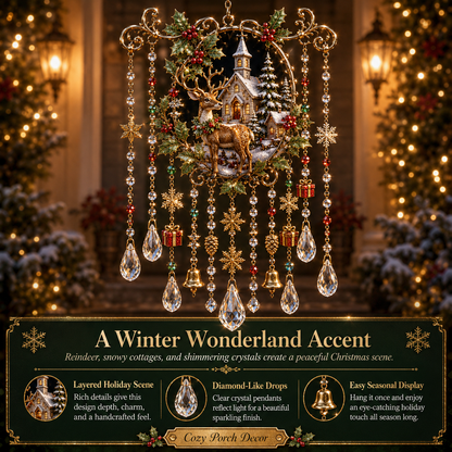 🎁Christmas Crystal Wind Chime for Porch & Garden Decor