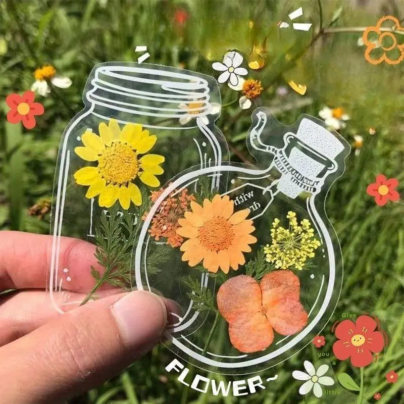 💐🌷40pcs Transparent Dried Flower Bookmarks-DIY Gifts Bookmarks