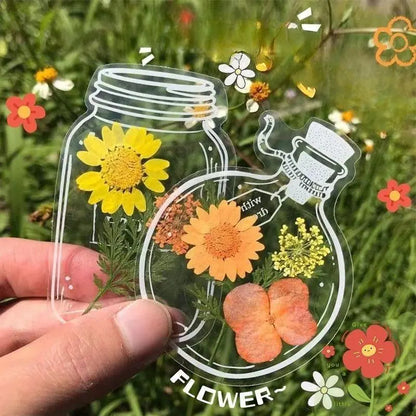 💐🌷40pcs Transparent Dried Flower Bookmarks-DIY Gifts Bookmarks