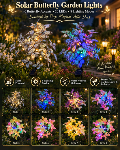 🦋✨ 50% OFF – Solar Butterfly Garden Lights | Beautiful by Day, Magical After Dark