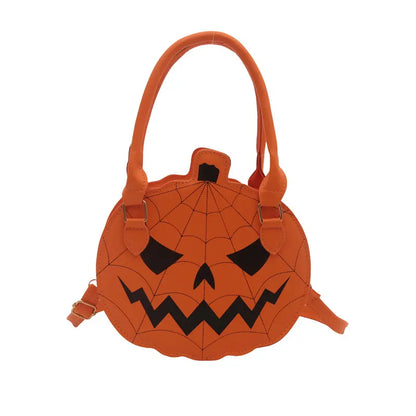 Spooky Jack-O-Lantern Pumpkin Crossbody Bag