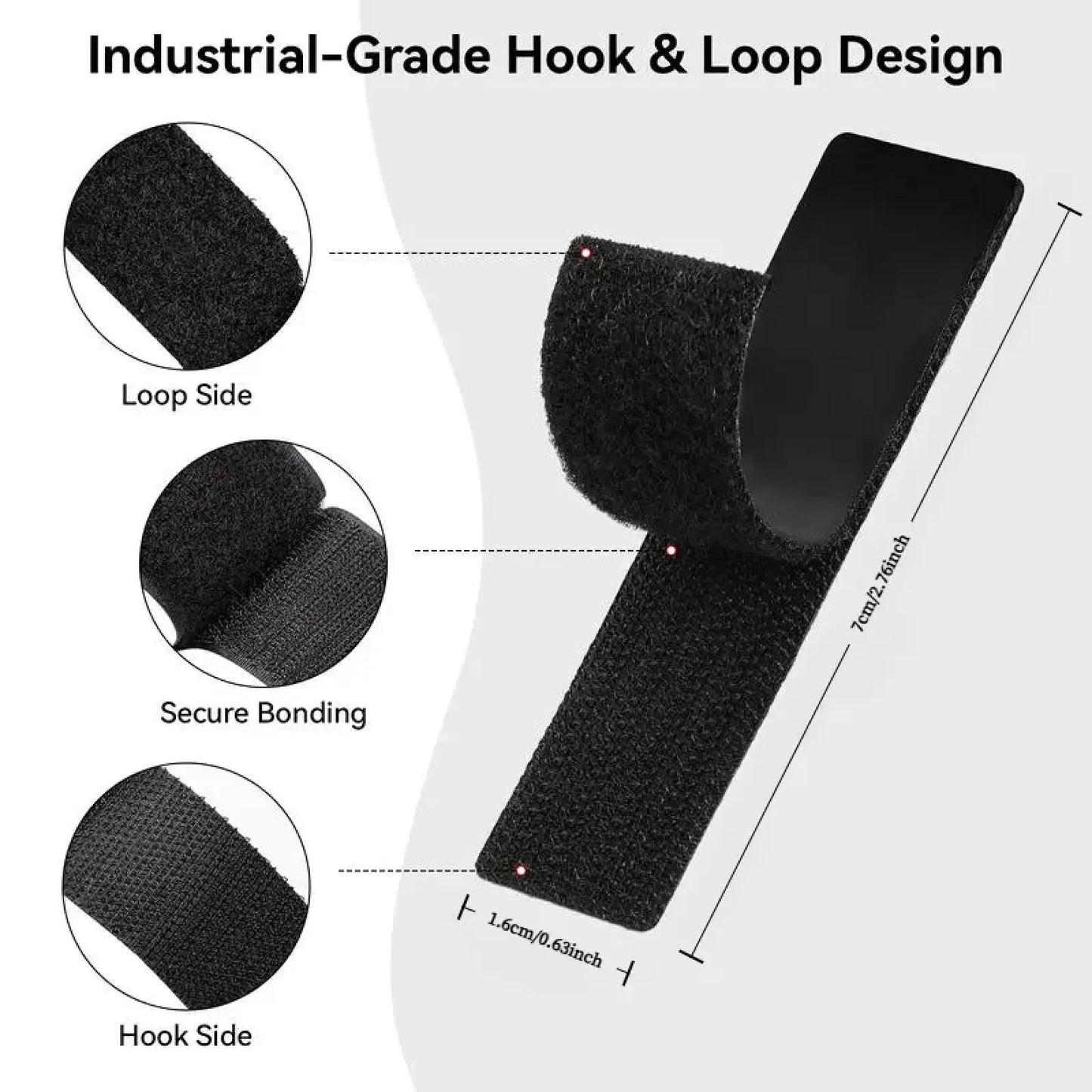 Heavy Duty Waterproof Double Sided Hook and Loop Strips for Wall Decor