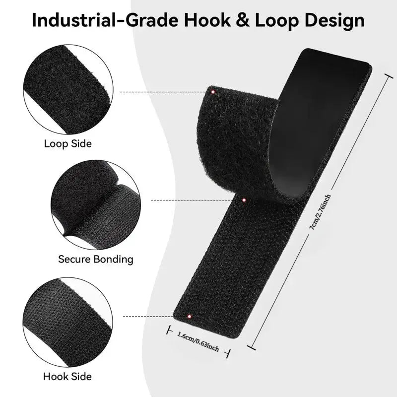 🚗✨Heavy Duty Waterproof Self-Adhesive Double Sided Hook and Loop Strips