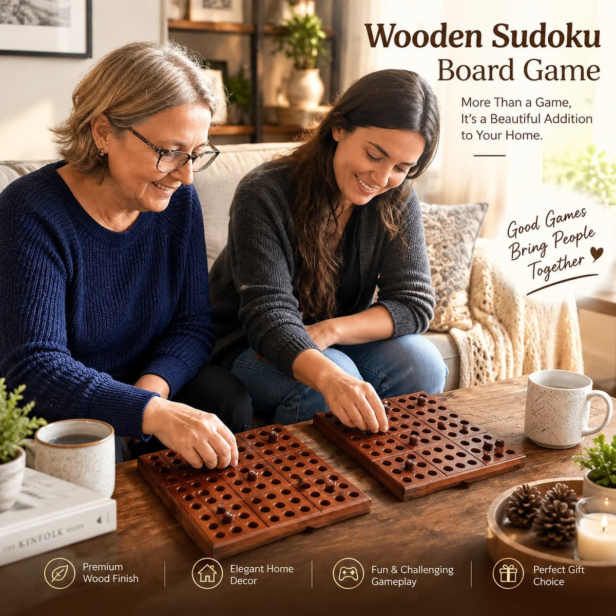 Wooden Sudoku Set & Guide