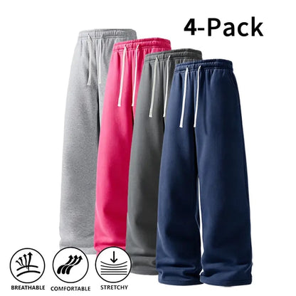 4-Pack  Ultra-Soft Wide-Leg Sweatpants