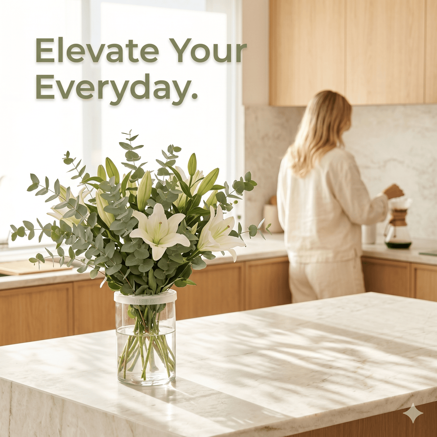 🌸🔥Reusable Silicone Flower Arranging Grid, Stretches Over The Rim of Vase, Self-Grips to Glass, for Easy Flower Arranging