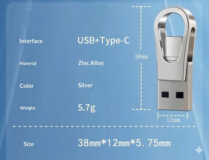 3-in-1 USB Stick Drive Dual-Interface OTG Type-C