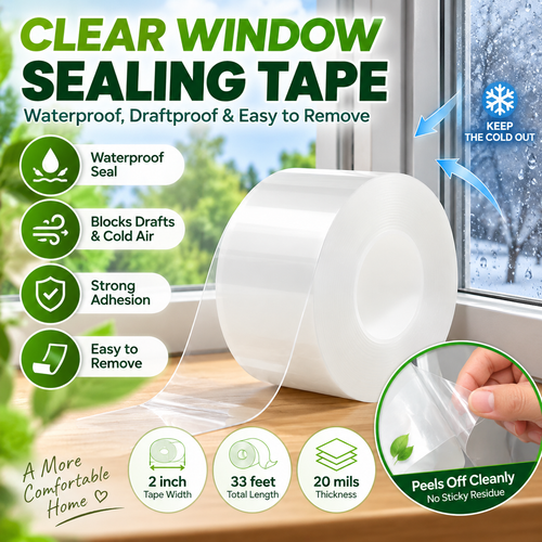 Clear Window Sealing Tape – Waterproof, Draftproof & Easy to Remove